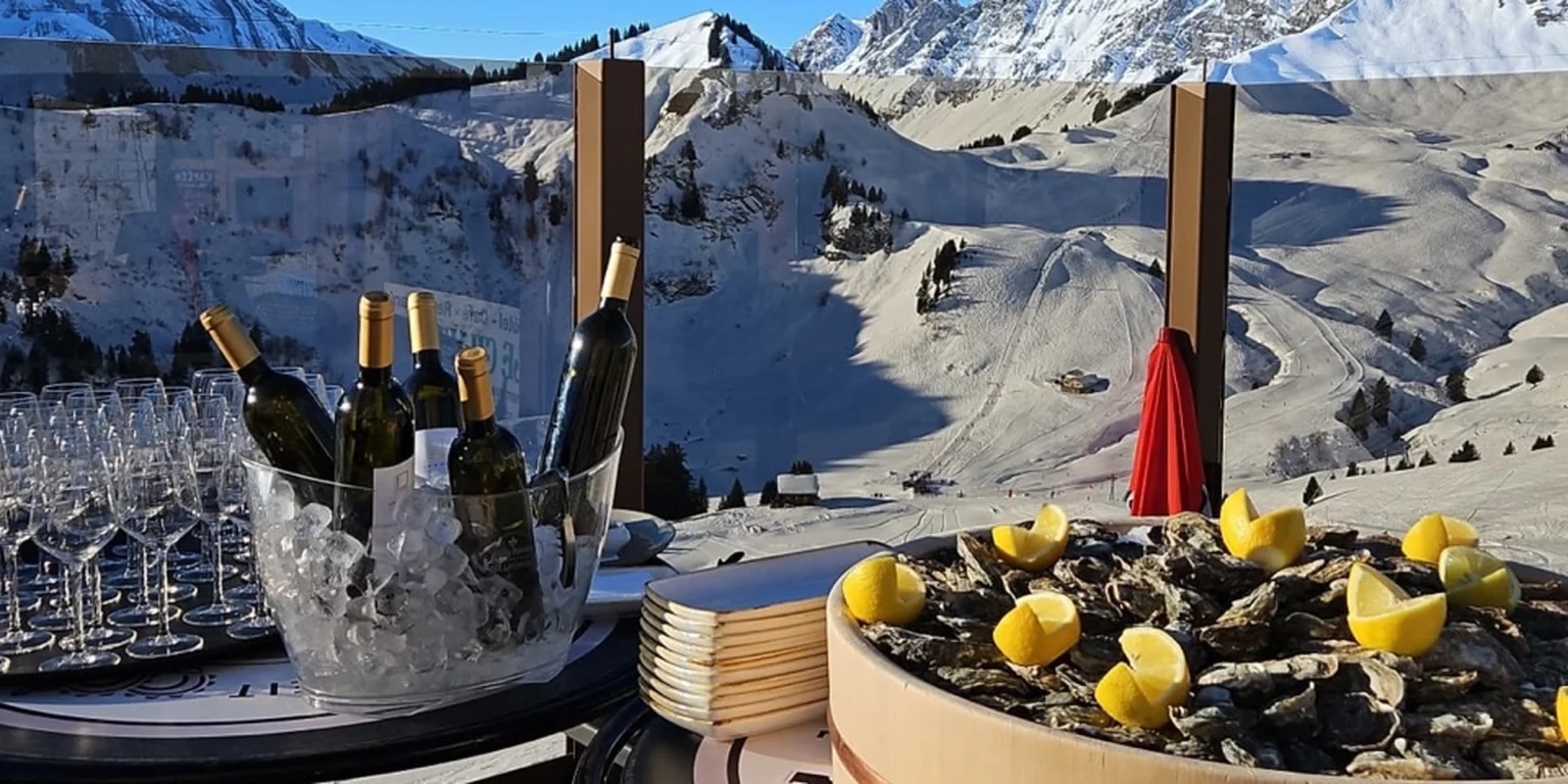 La terrasse du Chaudron en hiver